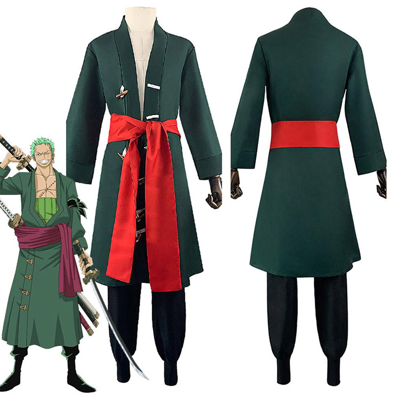 Roronoa Zoro Cosplay Costumes, Dark-Green Coat Outfits for Men's and ...