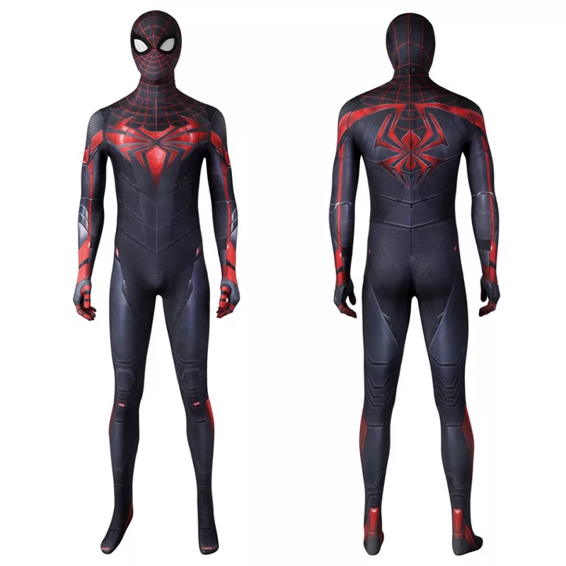 Miles Morales Cosplay Costumes, 3D Advanced Tech Suit Zentai Jumpsuit ...