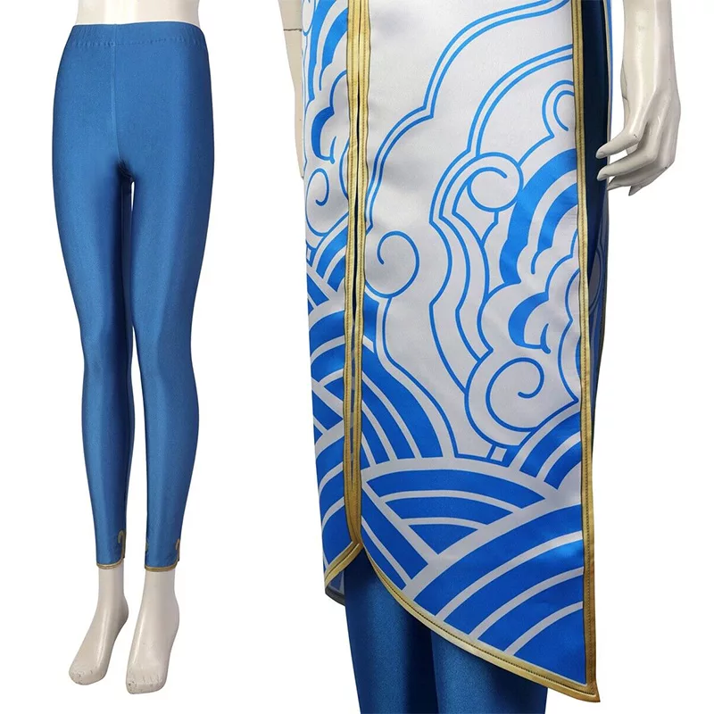 Chun-Li Cosplay Costumes, Light Blue Cheongsam (Chinese Dress Qipao ...