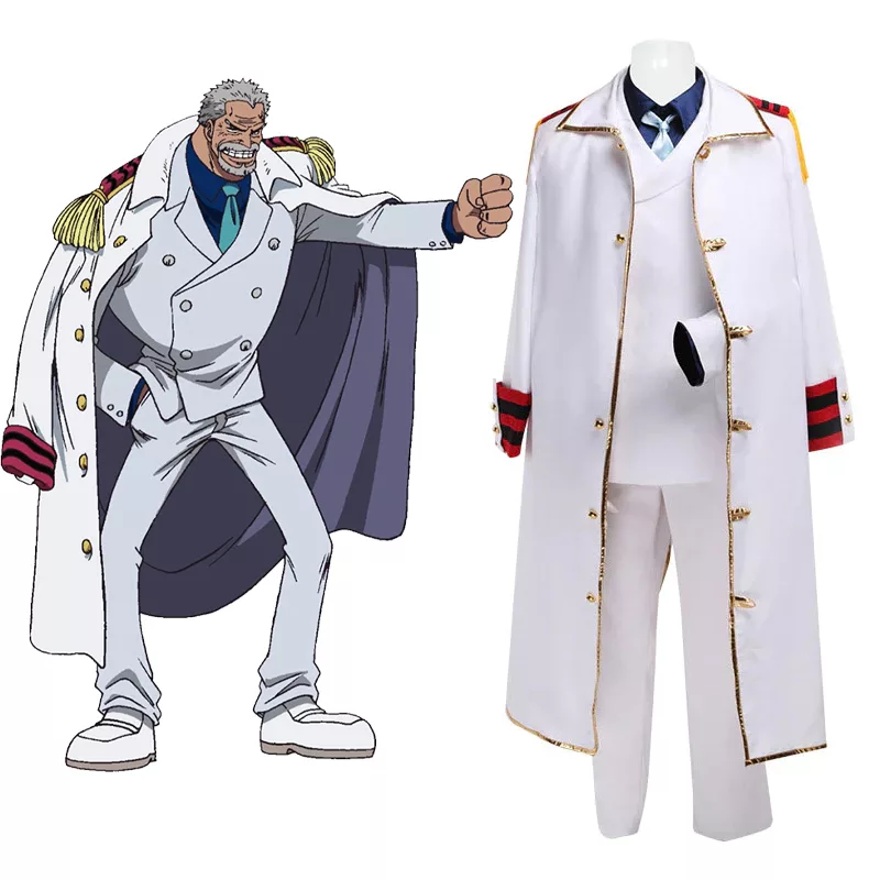 Monkey D. Garp Cosplay Costumes, Marine Vice Admiral Uniform Outfits ...